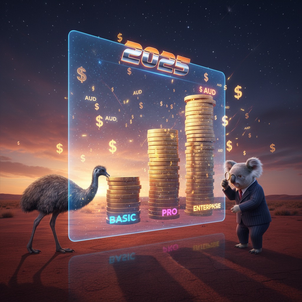 2025 website pricing breakdown on a clean dashboard